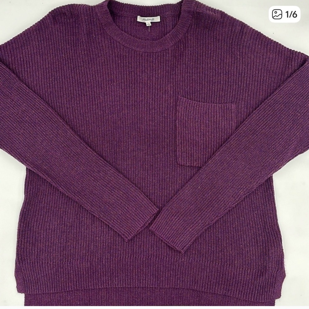 Madewell Women's Purple Crewneck Sweater